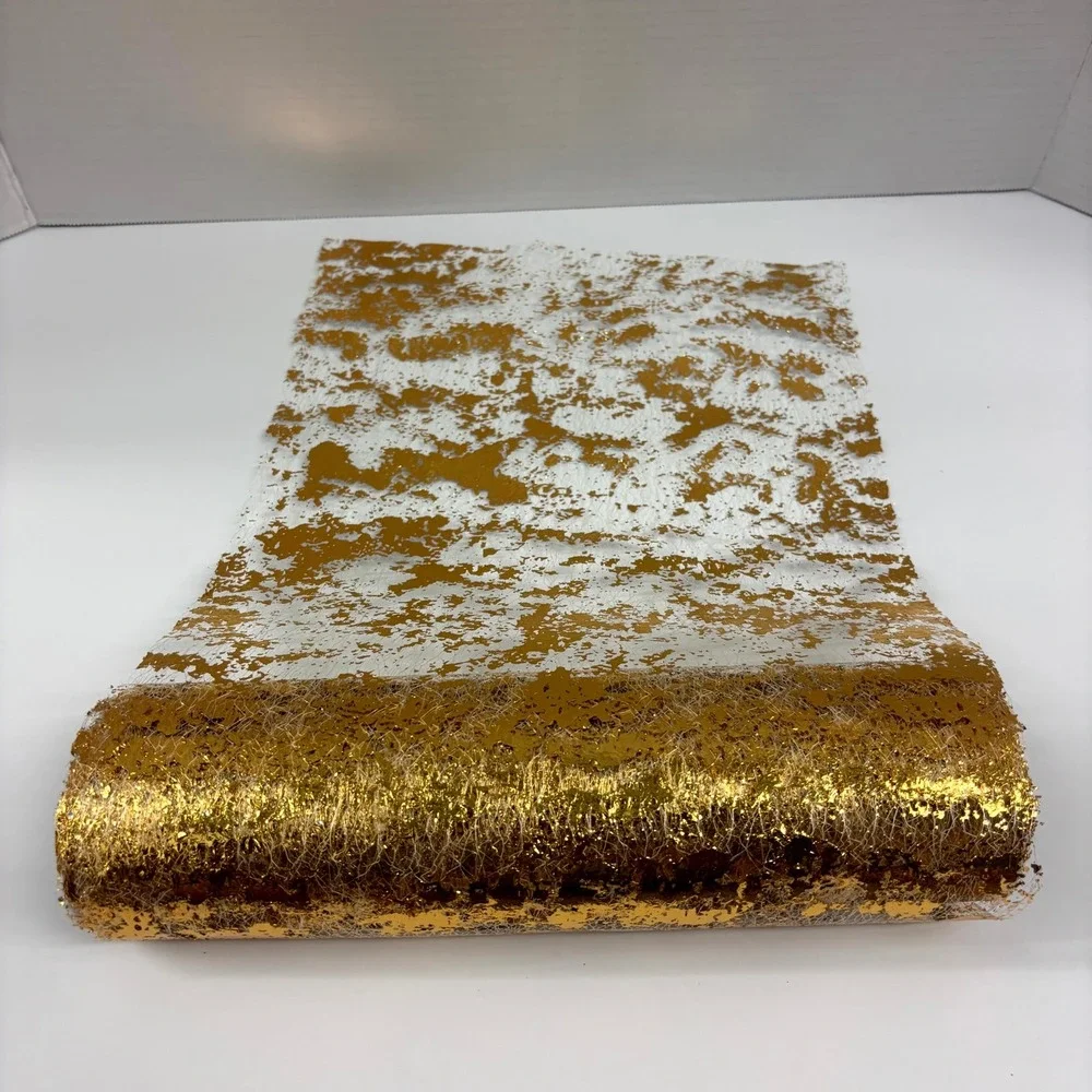 Gold Metallic Decorative Mesh Roll 12